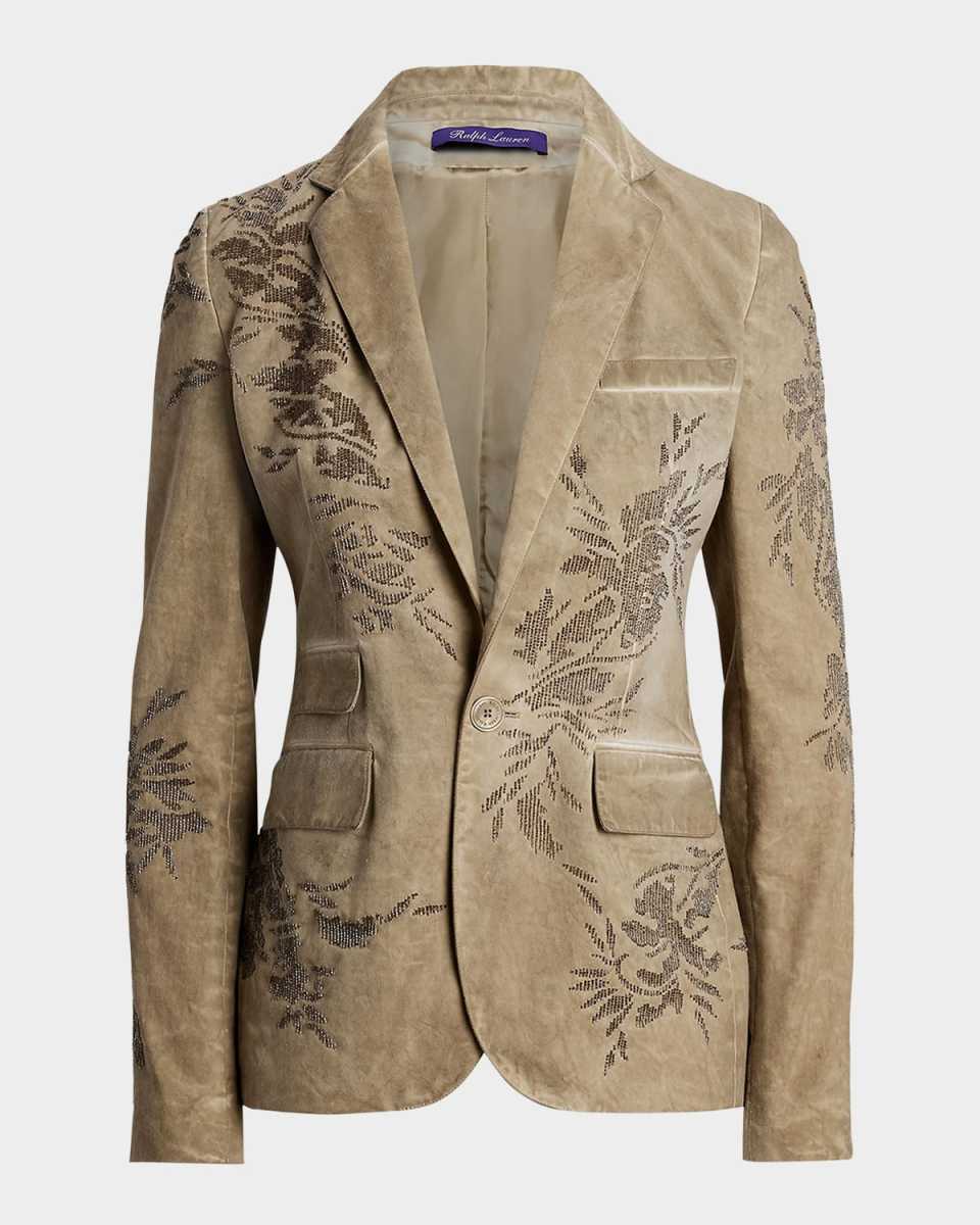 Parker Embellished Cotton Chino Jacket